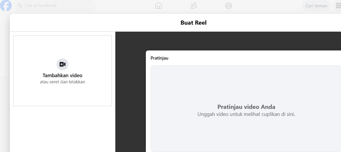 membuat reels facebook